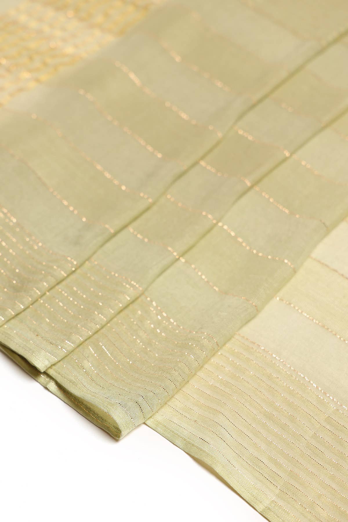 Sap Green Cutdana Crepe Salwar Suit Set Style · Hand Work Cutdana · Notch Neckline  ·  Palazzo  ·  Set of 3  ✦ - Image 8